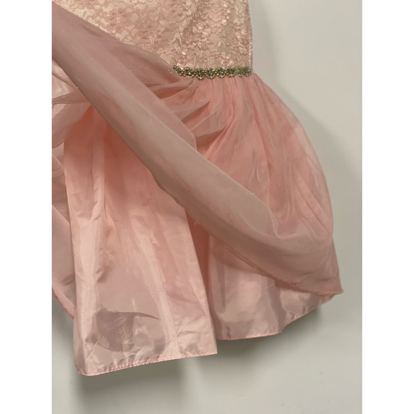 Girls Purple Rose Sleeveless Tulle Skirt Dress Prink Size 7 - Picture 3 of 6